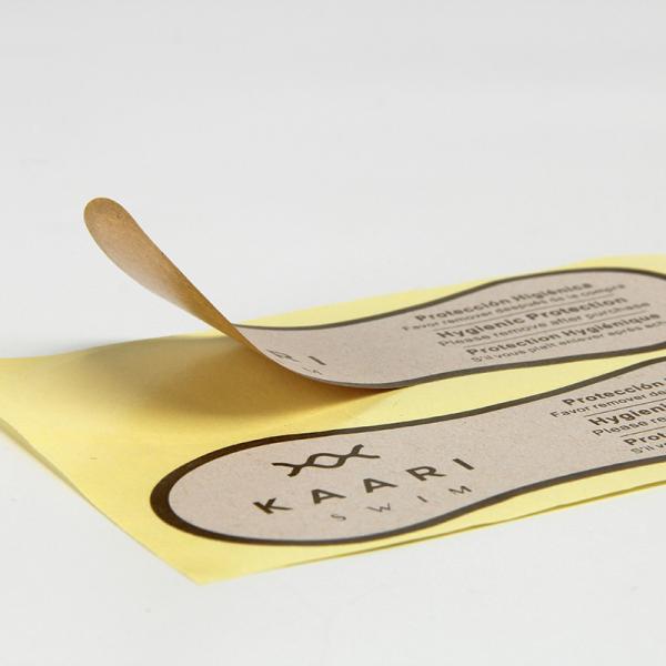 110mm X 50mm Hygiene Kraft Paper Sticker Labels Printing For Swimwear Clothing