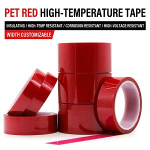 Nomay Red PET High Temperature Tape with High Visibility Bright Red Clean Peeling Without Glue Residue and Stable High Temp Performance