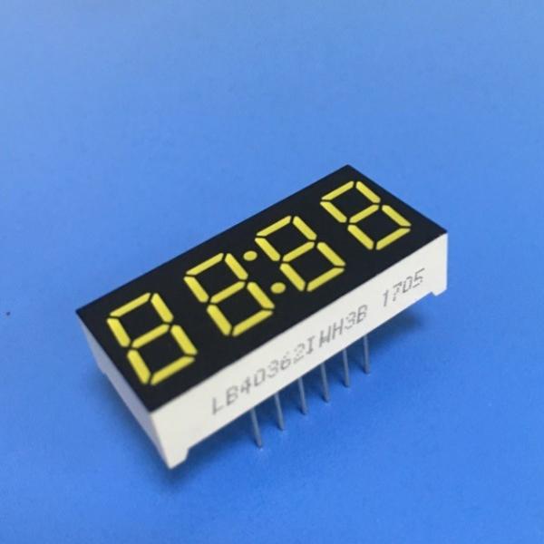 0.36 inch Common Anode Ultra Bright White 4 Digit 7 Segment LED Clock Display for Digital Timer Control