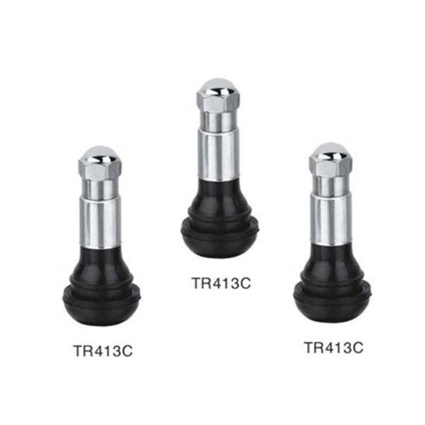 TR413C Chrome Valve Stems Made With EPDM And Brass Stem Snap In 453'' Rim Hole
