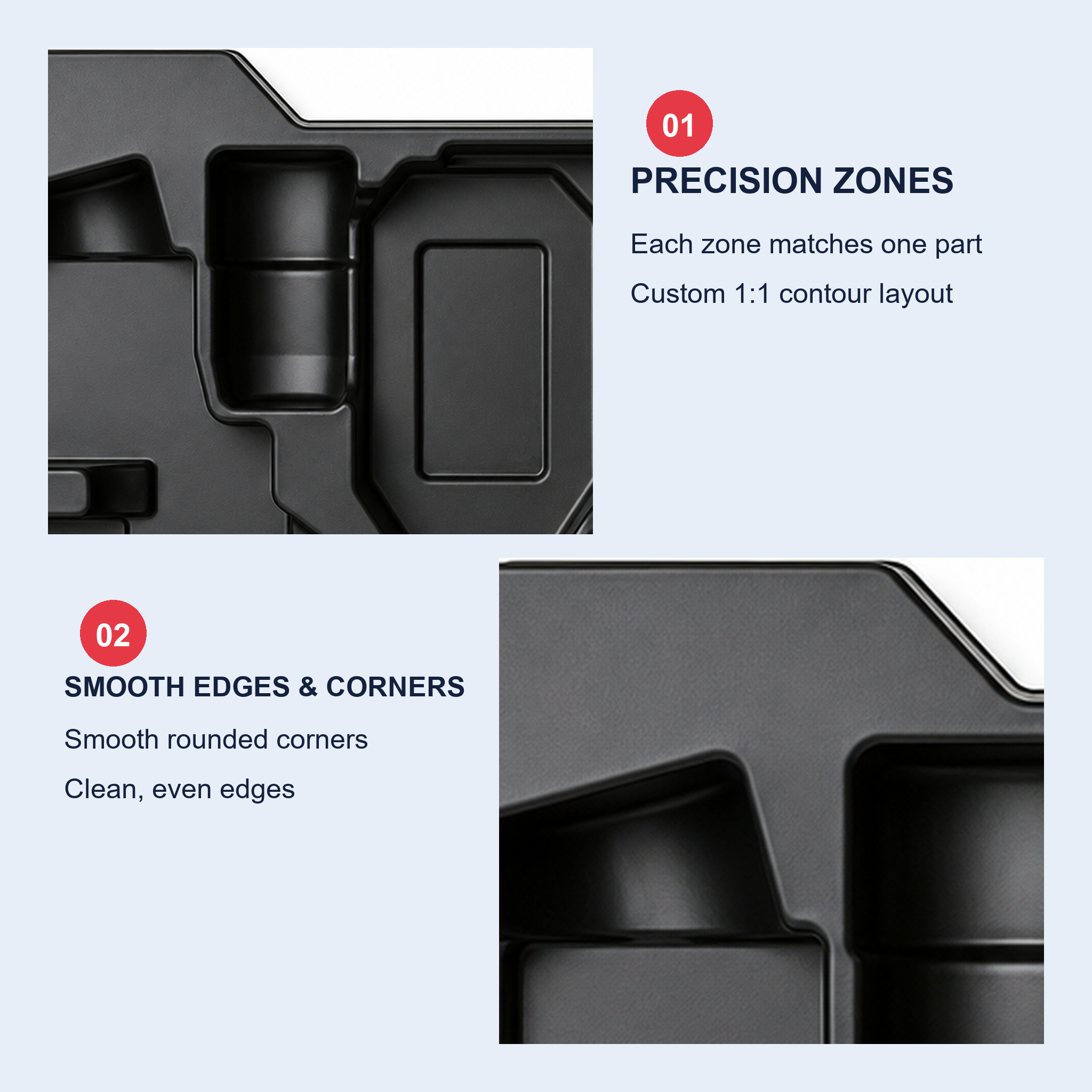 Plastic Box Blister Tray for Hardware Fitting Fasteners Storage Display Vacuum Forming Custom Packaging Wholesale Supply