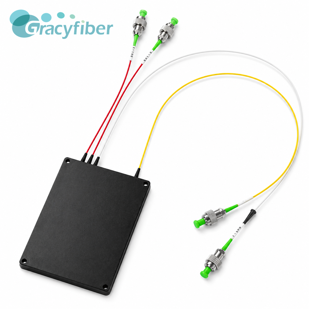 1550nm Single Mode Cascaded FBT Coupler Module 5 95 and 50 50 G657A1 Fiber FC APC Custom Path Matched ABS Box