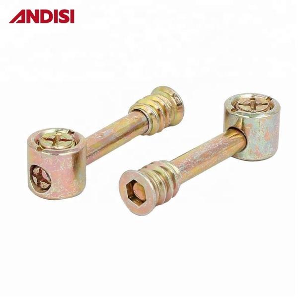 Strong Connecting Fittings for Modern Furniture Zinc Plated 4 in 1 Mini Fix Cam and Bolt