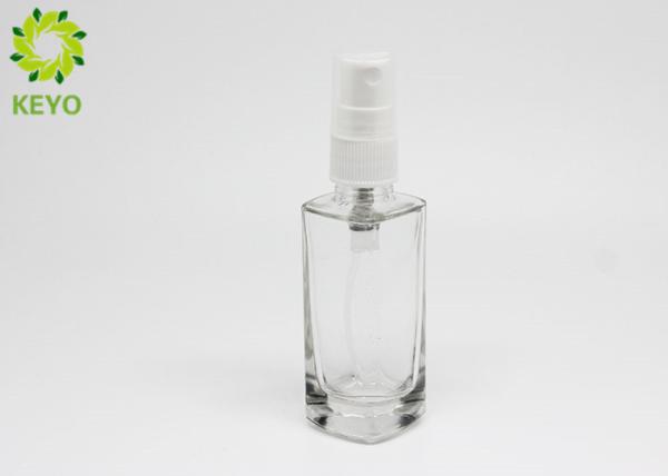 1 OZ 30ml Clear Glass Face Mist Bottle Square Shape Custom Service Acceptable