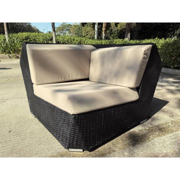 Terrace Furniture Seat Lounge Outdoor Black Rattan Wicker Sofa Luxury Garden Furniture Outdoor Sofas Patio Furniture Set YS8000
