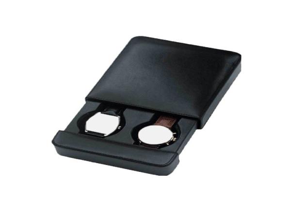 Custom Watch Packing Box / Travel PU Leather Watch Strap Box With 2 Slots Storage