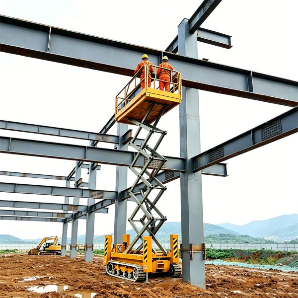 40 Ft Tracked Construction Scissor Lift Arid Climate Engineering Vehicle OSHA Certificated