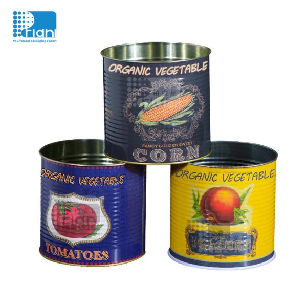 OEM Easy Open Lids Food Tin Cans Round For Food Packaging