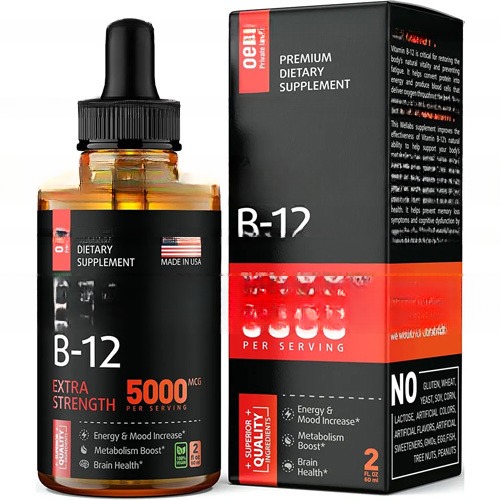 OEM Private Label Dietary Supplement Vitamin B 12 Drops Drink Improve Eyesight