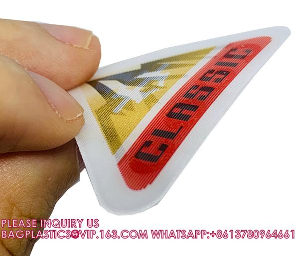 Custom High Definition 3D Lenticular Pictures TPU Plastic Label Card Eco-Friendly TPU 3D Lenticular Patch Lenticular