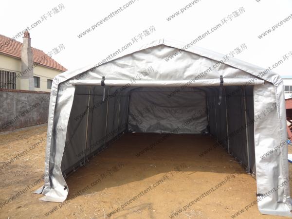 Silvery Gray Waterproof PVC Canvas Tent Single Tubular For Outdoor Exhibition