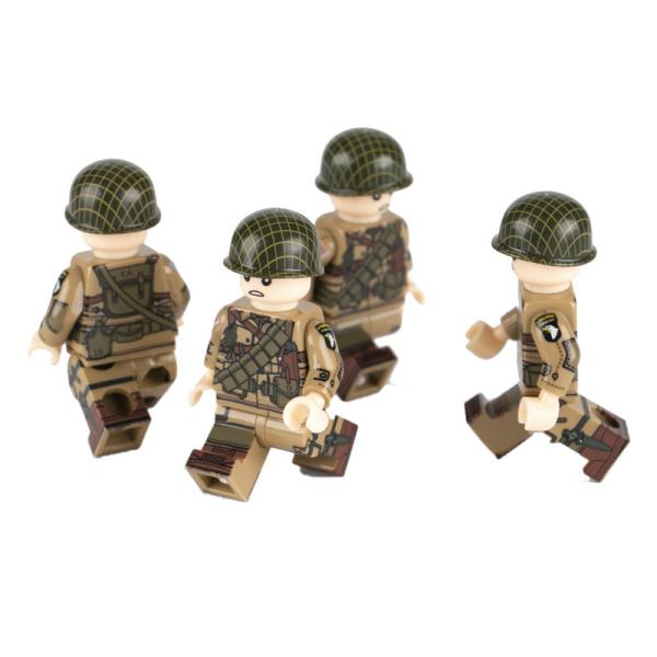 WW2 military soldiers figures guns weapons US army 101 airborne division mini figures