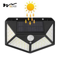 1000LM 100 LED Lampes à énergie solaire Lampes détecteur de mouvement solaire