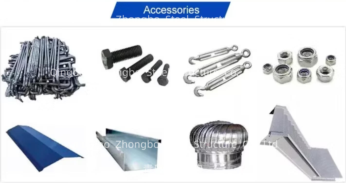 Prefabricated Middle Size Light Steel Structure Poultry House Warehouse