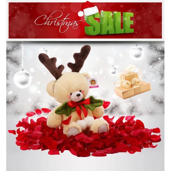 sitting scarf polar bear plush toys Christmas polar bear