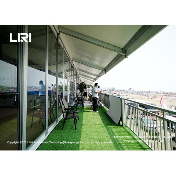 15m X 30m Dome Roof Glass Wall Double Decker Tent For Trade Shows