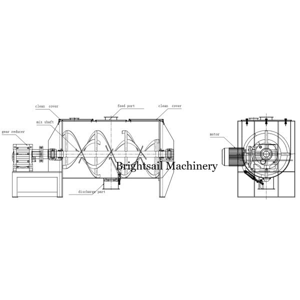Stainless steel flour blender ribbon mixer machine powder mixing equipment
