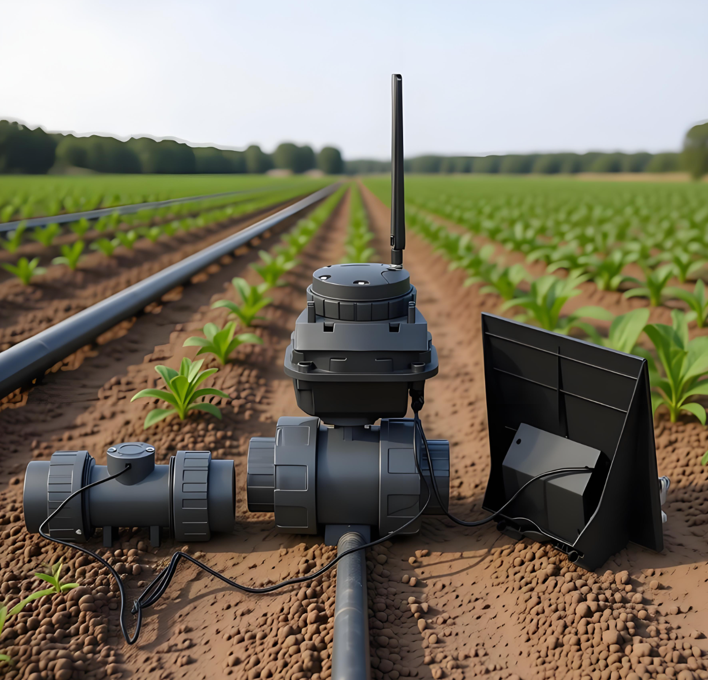 ETRANY LORA Operated Electric Actuator Ball Valve 2 Inch Port High Temp Water Reducing Irrigation 10-16Bar Pressure OEM Solar