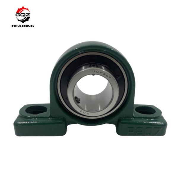 GQZ UCT320 Take-up Bearing UCT320-64 Cast Iron Housing Double Rubber Seal GCr15 for Conveyor Agricultural Textile Packaging Machinery