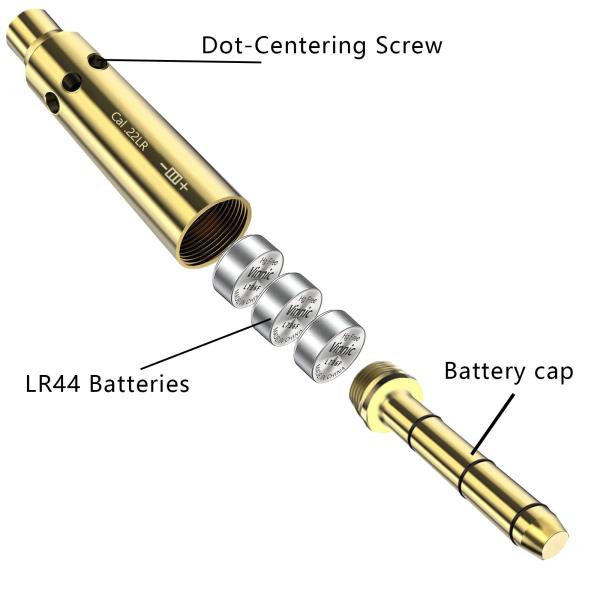 22LR Red Laser Bore Sight End Barrel Laser Boresighter Easy To Fit Revolvers Pistols Rifle