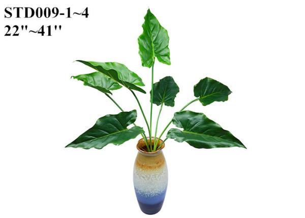 Fresh Color Artificial Leaves Of Giant Taro Nearly Natural Indoor Outdoor Decor