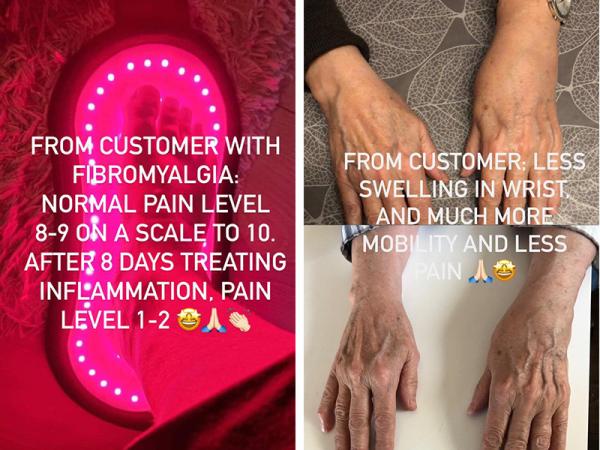 FDA 8W Flexible Pain Relief Infrared Red Light Therapy Pad With 152pcs LED
