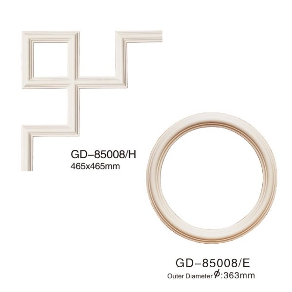 GD-85008 Hot-Sale Pu Foam Flat Fireproof Architectural Corner Mouldings For Church