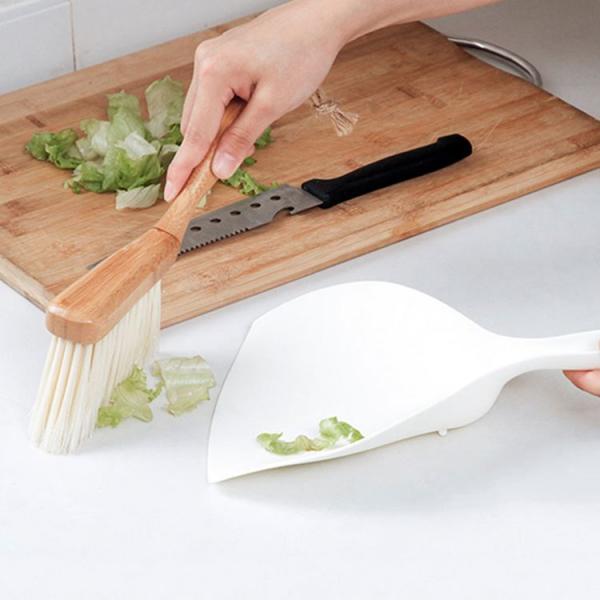 Портативный мини очищая Dustpan и бамбуковый набор щетки веника ручки для чистки