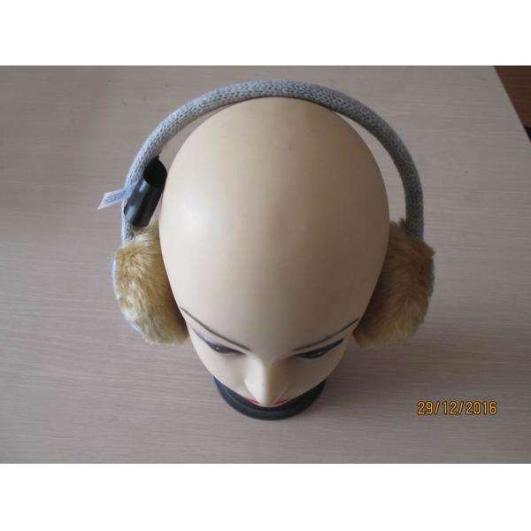 Gilrs/ladies acrylic ear muff--fake fur on ears--jacquard design