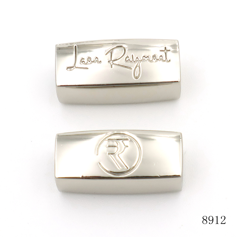 Silver Spacer Beads Shiny Nickel Plated Zinc Alloy Custom Metal Logo Beads For Bracelet Hair Braid