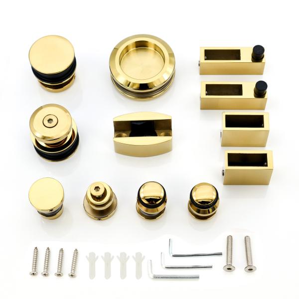 Portes coulissantes en verre en acier inoxydable accessoires type carré durable et économique