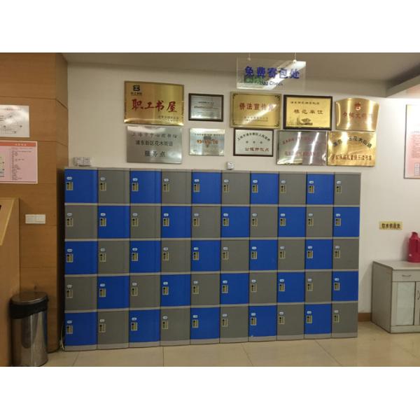 Four Layer Plastic Plastic Gym Lockers Gray Door No On - Site Assembly