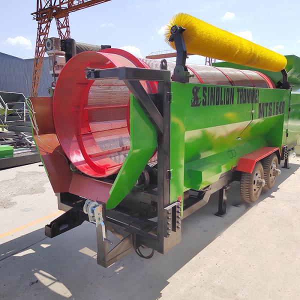 Large Capacity Mobile Garbage Trommel Screen for Molybdenum Ore Sorting in Food Beverage