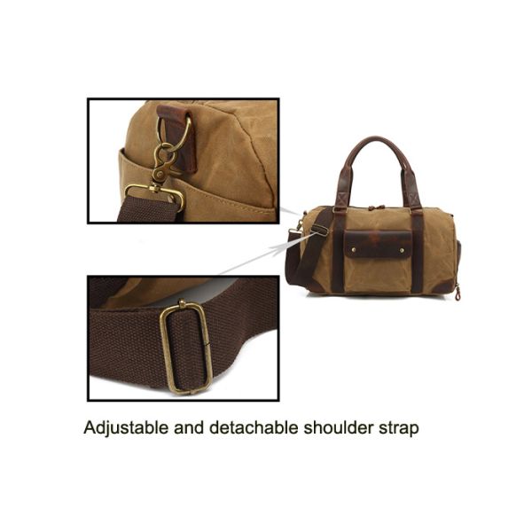 Canvas Soft Leather Tote Bag