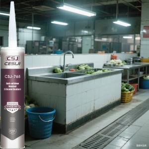 Mastic silicone neutre résistant à la moisissure pour l'installation de cuisine et de salle de bain