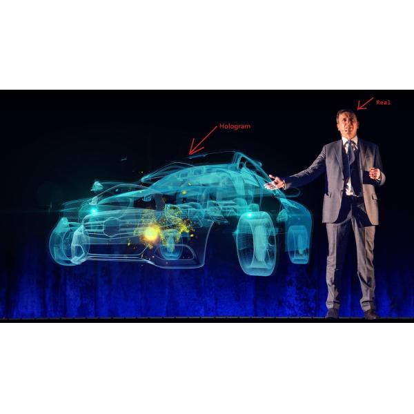 Reflective Foil Stage 3D Holographic Video Projection Transparent Color 95um Thickness