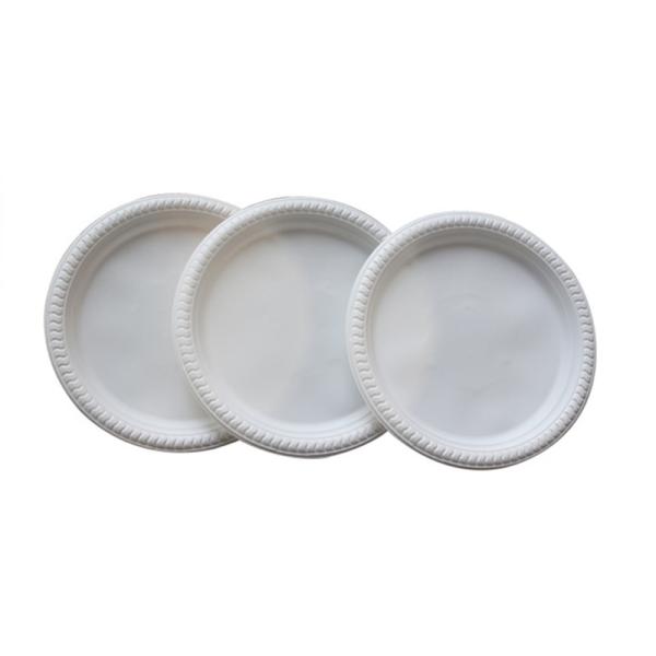 9in 10in Round Cornstarch Disposable Plates Biodegradable Round Plate Tableware