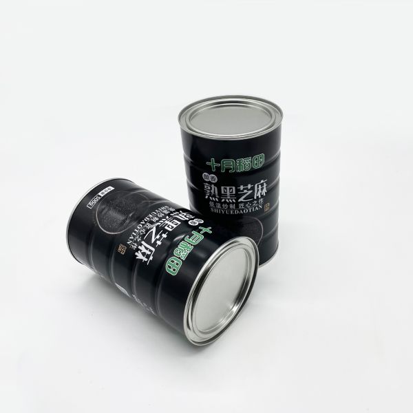 Custom Food Grade 500g Black Sesame Metal Packaging Tin Cans 401# Camel Milk Powder Empty Cans With EOE Lids Plastic Lid
