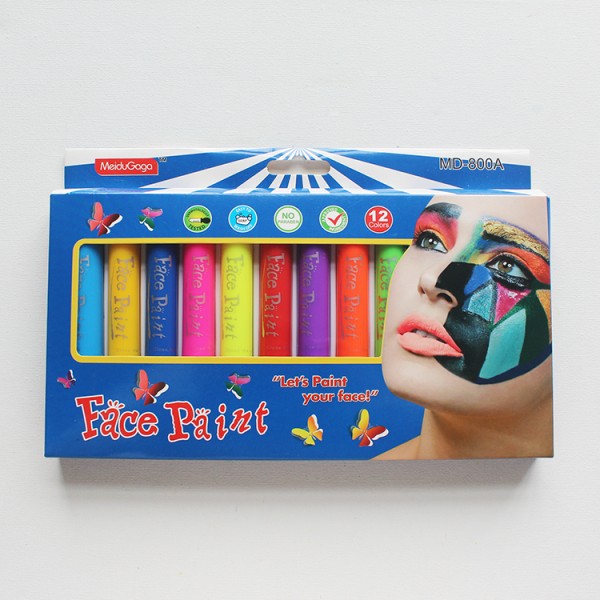 12 Colors Natural Party Common Makeup Pen Sticks Face Body Paint Stick