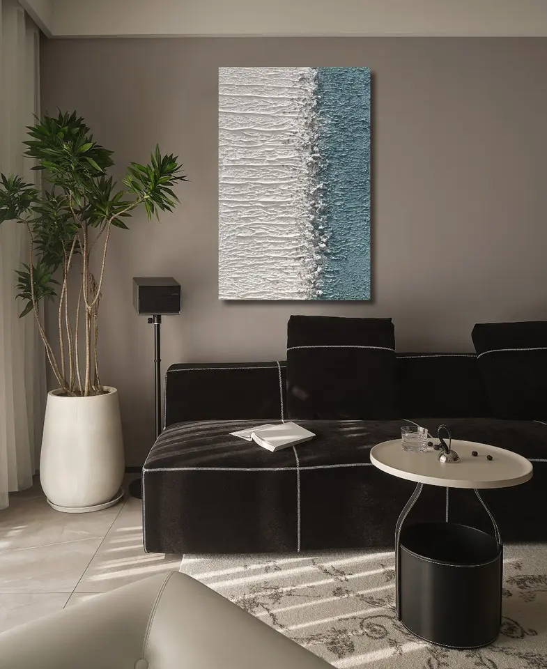 Home Living Room Decor Painting 3d Abstract Canvas Oil Painting with Customized Size Accepted Relief Wall Painting