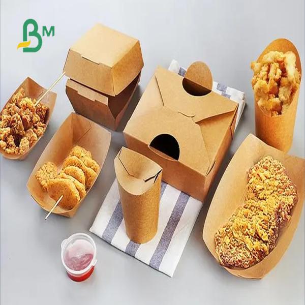 Smooth Surface Food Grade Kraft Paper for Lunch Box Applications Плавная поверхность пищевой крафт-бумага для применения в коробках для обеда
