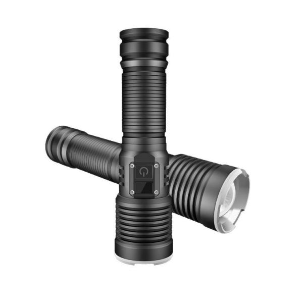 High Lumens LED Flashlight Rechargeable with Zoomable Function for Camping and Outdoor Activities