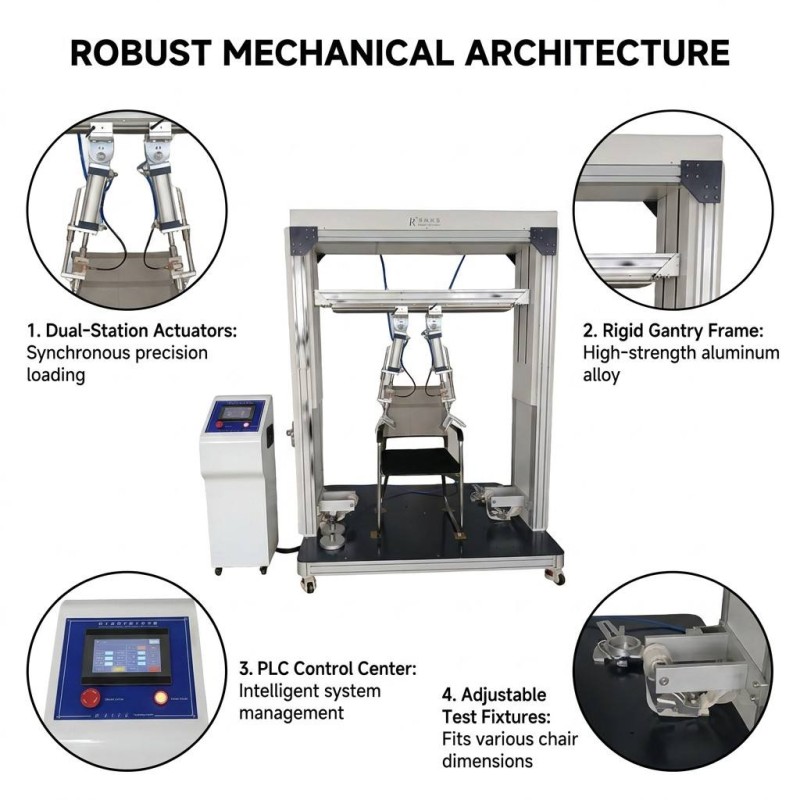 Office Chair Armrest Fatigue Testing Machine Chair Armrest Durability Tester Cyclic Loading Fatigue Testing Equipment