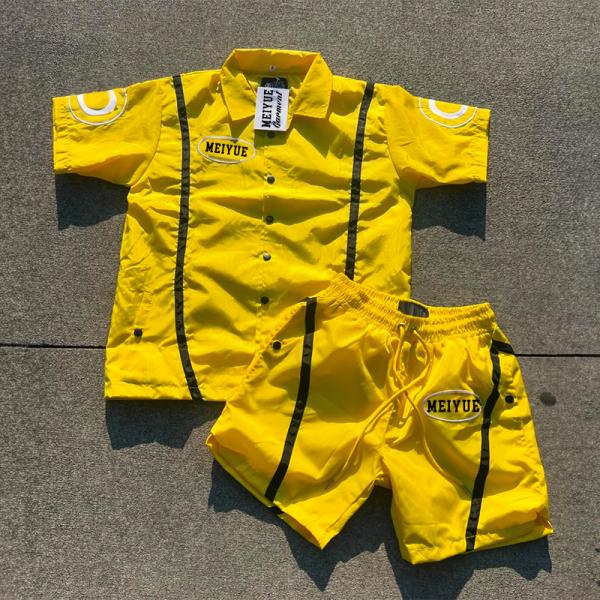 Logotipo personalizado 2 piezas Set corto de poliéster camisetas de polo corto traje de correr Seco rápido