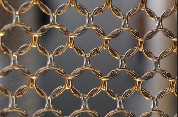 20 mm de diâmetro do anel de aço inoxidável Metal Ring Curtain Mesh para decoração de interiores