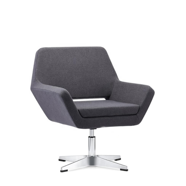 Modern Single Upholstered Leisure Sofa Chair Accent Chair for Apartment Living Room Wool Fleece Armchair Portable Metal Base