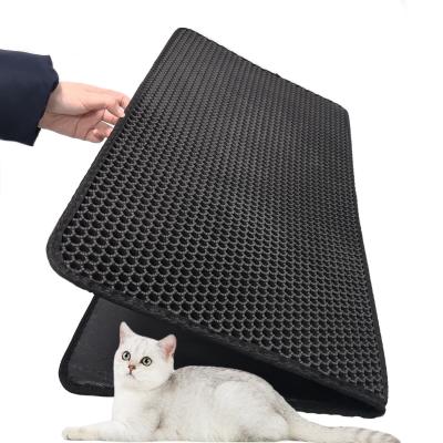 Factory Wholesale Custom Multi-colors Cat Litter Mat Original Washable EVA Double Pet Cat Litter Mat