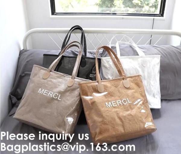 Crossbody Fashion Tyvek Tote Bag, Tyvek Craft Paper Tote Bag, Storage, Travel, Promotion, Makeup Packing