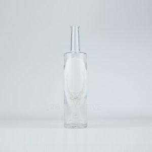 Cork Top Empty Glass Spirit Bottles For Brandy 650g 750ml High White CY-877