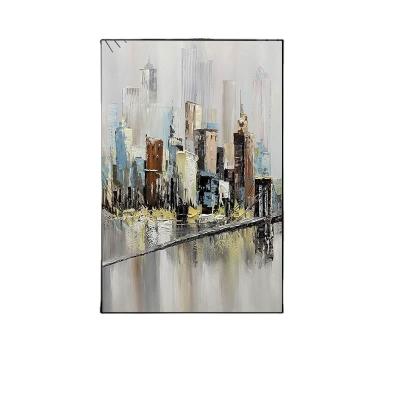 Hand Painted Colorful Knife Oil Painting on Canvas Living Room Decor Abstract Wall Painting